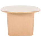 Oval Wood Coffee Table - Natural Brown
