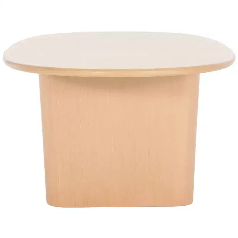 Oval Wood Coffee Table - Natural Brown