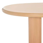 Oval Wood Coffee Table - Natural Brown