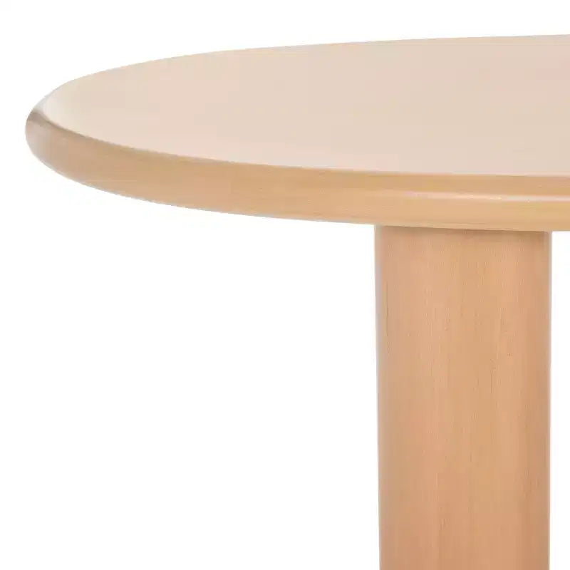 Oval Wood Coffee Table - Natural Brown