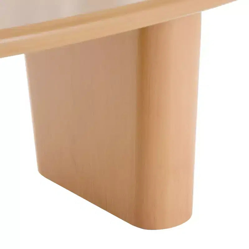 Oval Wood Coffee Table - Natural Brown