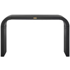 Curved Console Table with Wood Frame