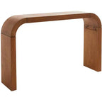 Curved Console Table with Wood Frame