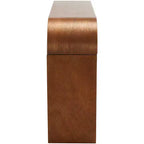 Curved Console Table with Wood Frame