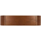 Curved Console Table with Wood Frame