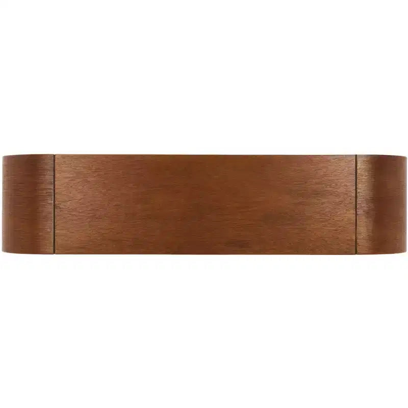 Curved Console Table with Wood Frame