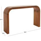 Curved Console Table with Wood Frame