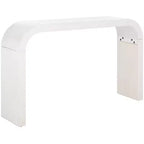 Curved Console Table with Wood Frame