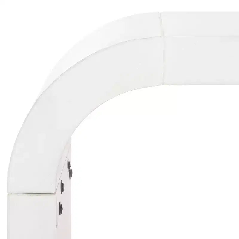 Curved Console Table with Wood Frame