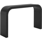 Curved Console Table with Wood Frame