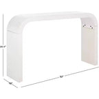 Curved Console Table with Wood Frame