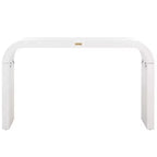 Curved Console Table with Wood Frame