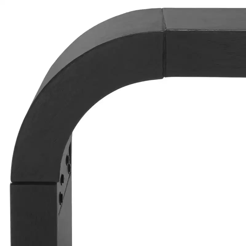 Curved Console Table with Wood Frame