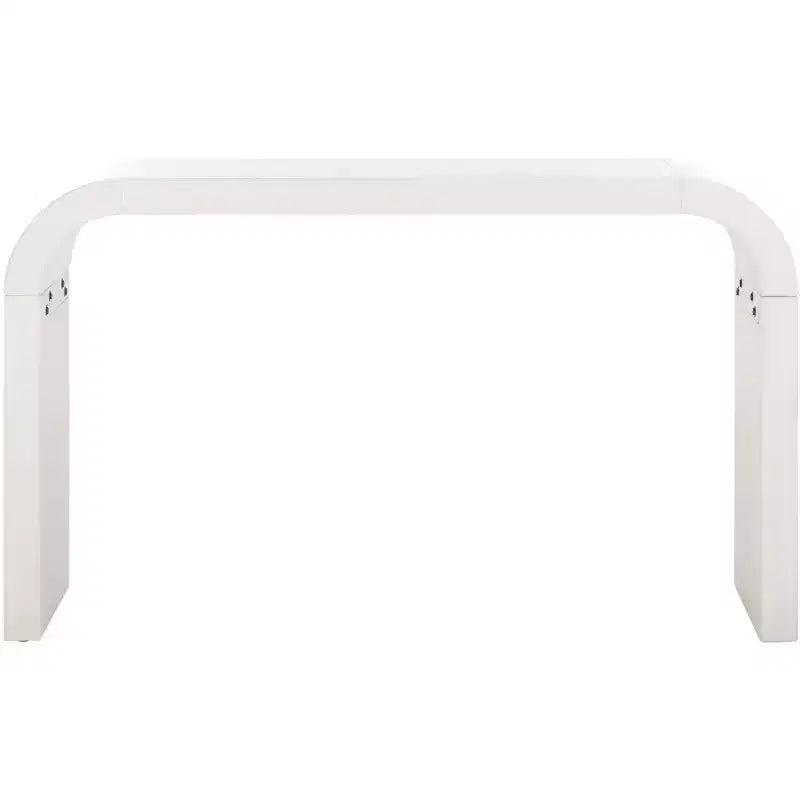 Curved Console Table with Wood Frame