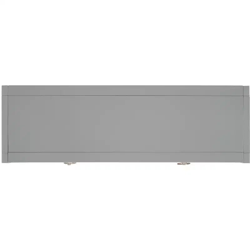 Rubberwood Console Table with Drawers and Open Shelf