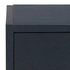 Rubberwood Console Table with Drawers and Open Shelf