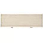 Rubberwood Console Table with Drawers and Open Shelf