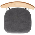Modern Barstool with Upholstered Seat and Metal Frame