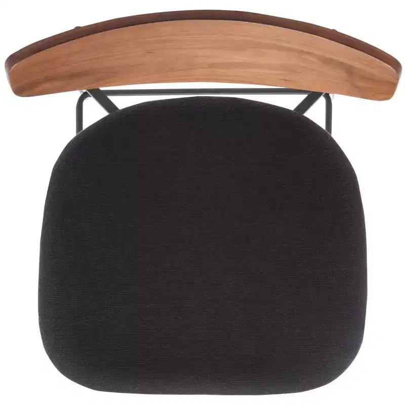 Modern Barstool with Upholstered Seat and Metal Frame