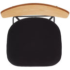 Modern Barstool with Upholstered Seat and Metal Frame