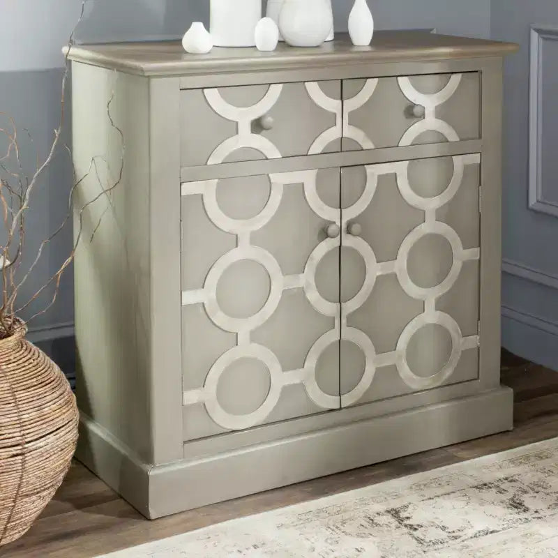 2-Drawer 2-Door Chest in Grey