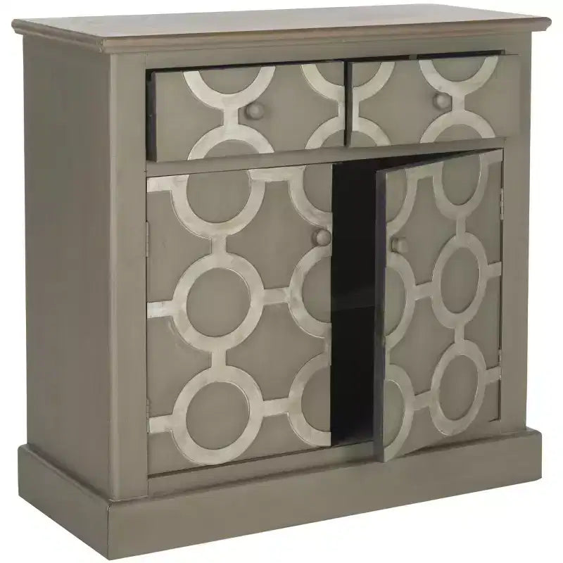 2-Drawer 2-Door Chest in Grey