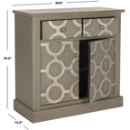 2-Drawer 2-Door Chest in Grey