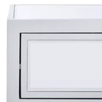2-Drawer Mirrored Writing Desk - Silver