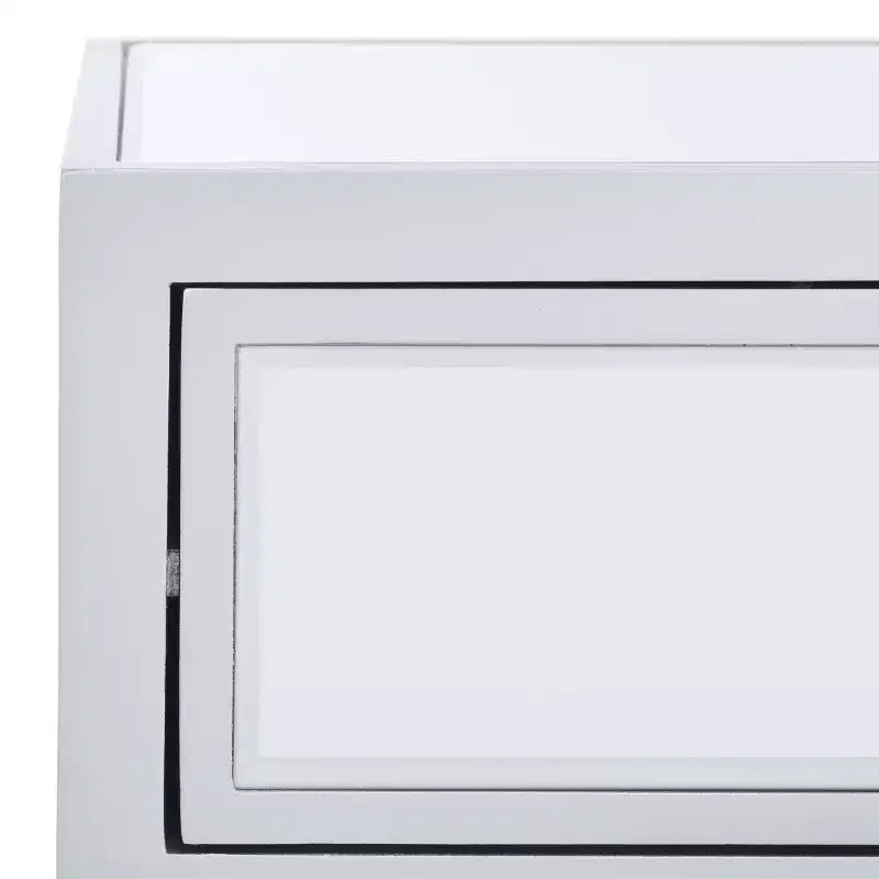 2-Drawer Mirrored Writing Desk - Silver