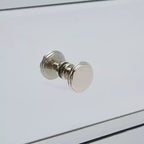 2-Drawer Mirrored Writing Desk - Silver