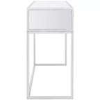 2-Drawer Mirrored Writing Desk - Silver