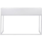 2-Drawer Mirrored Writing Desk - Silver