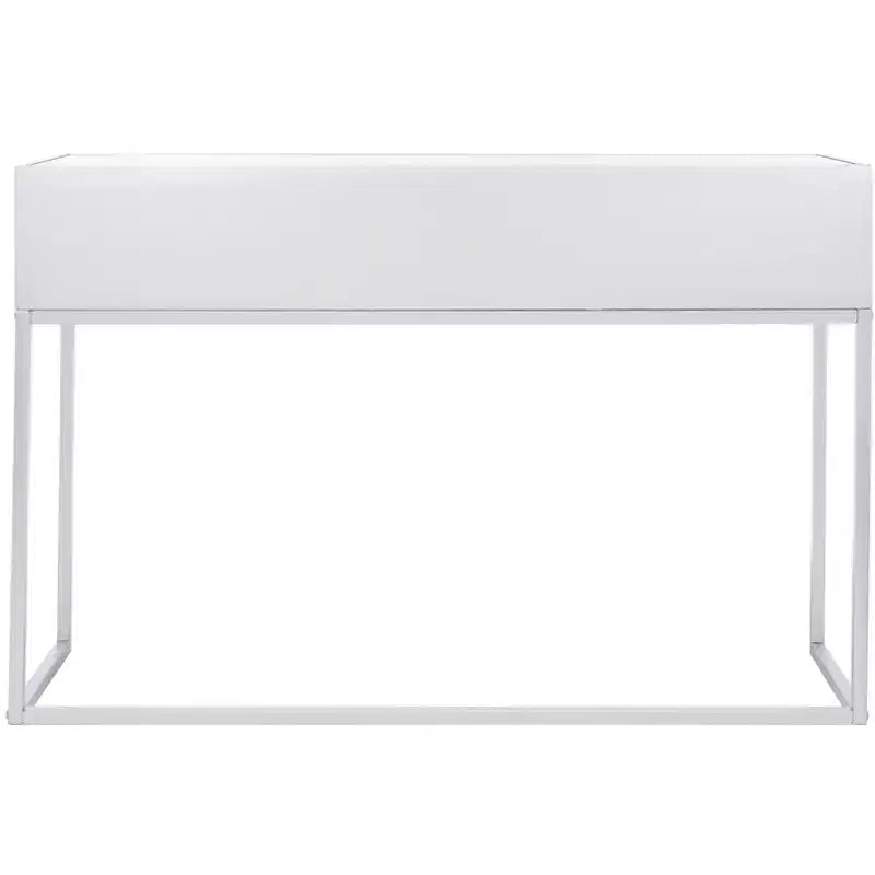 2-Drawer Mirrored Writing Desk - Silver