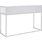 2-Drawer Mirrored Writing Desk - Silver