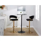 Set of 2 Adjustable Swivel Barstools