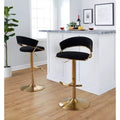 Set of 2 Adjustable Swivel Barstools