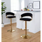 Set of 2 Adjustable Swivel Barstools