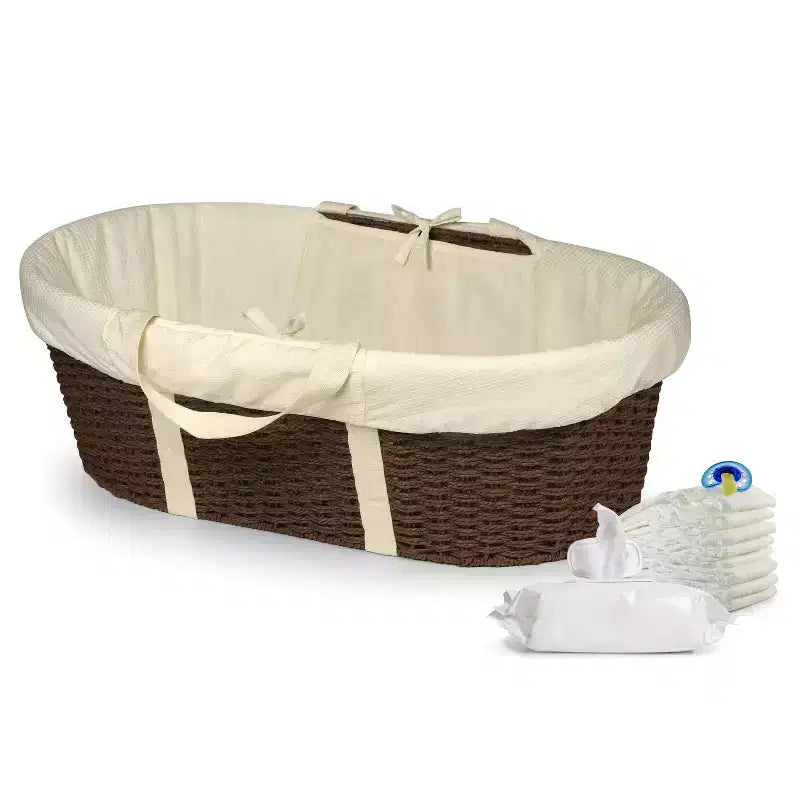 Cesta cambiadora para bebé Moses con almohadilla de espuma y forro  