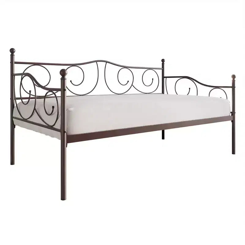 Metal Daybed with Wooden Slats