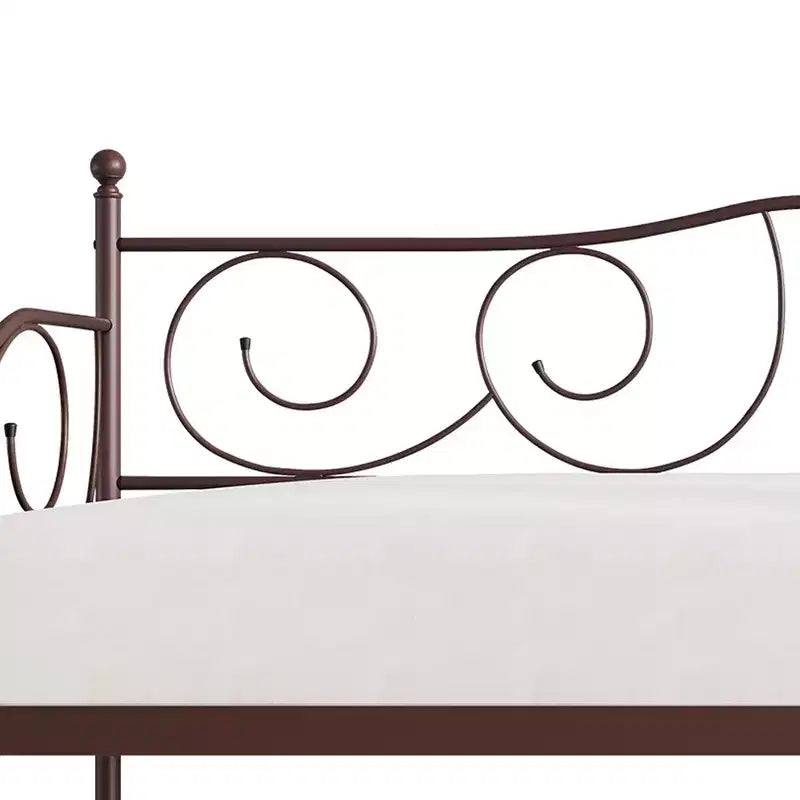 Metal Daybed with Wooden Slats