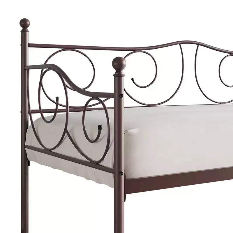 Metal Daybed with Wooden Slats