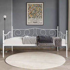 Metal Daybed with Wooden Slats