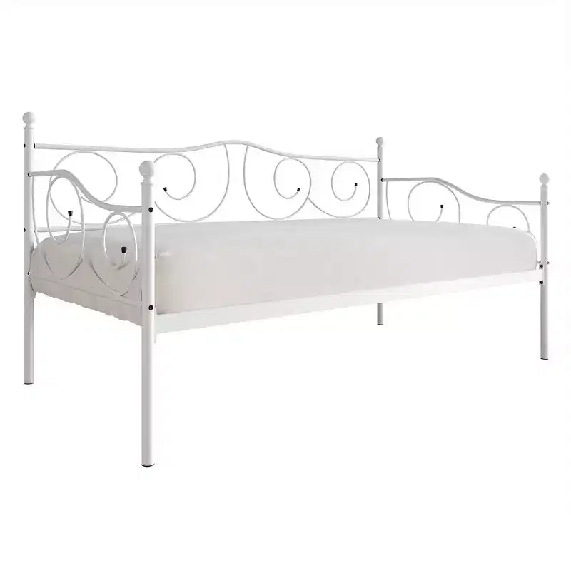 Metal Daybed with Wooden Slats