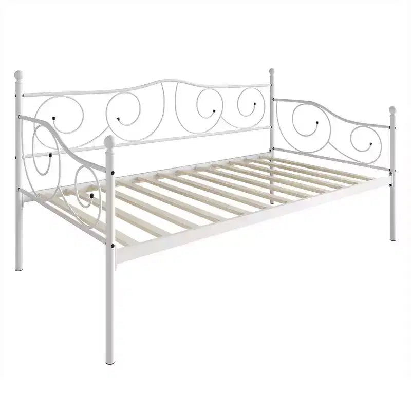 Metal Daybed with Wooden Slats