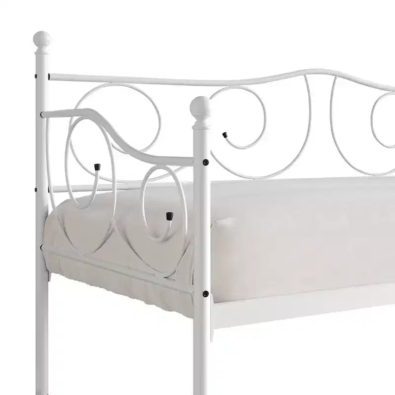 Metal Daybed with Wooden Slats