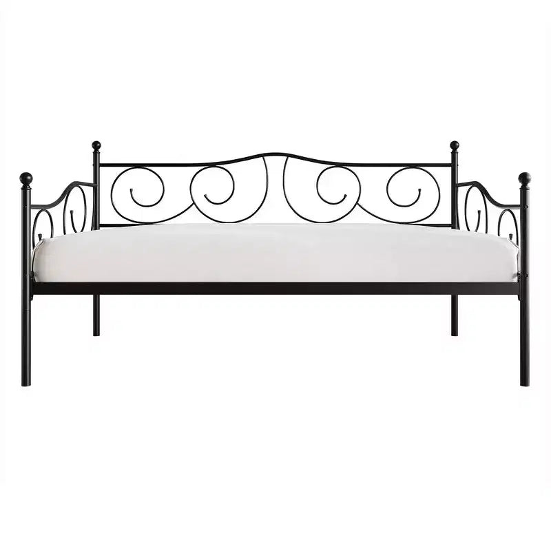 Metal Daybed with Wooden Slats