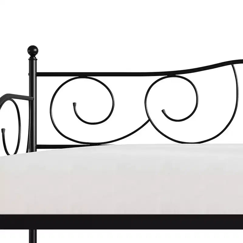 Metal Daybed with Wooden Slats