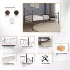 Metal Daybed with Wooden Slats
