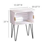 Rustic Wooden Crate End Table with Jute-Wrapped Handles