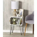 Rustic Wooden Crate End Table with Jute-Wrapped Handles